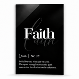 Faith Definition | Glass Wall Art