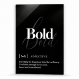 Bold Definition | Glass Wall Art