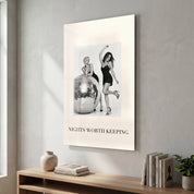 Nights Worth Keeping glass wall art by Artdesigna, featuring a decorative front design