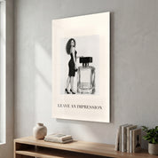 Leave an Impression glass wall art by Artdesigna, featuring a contemporary artistic design on transparent glass
