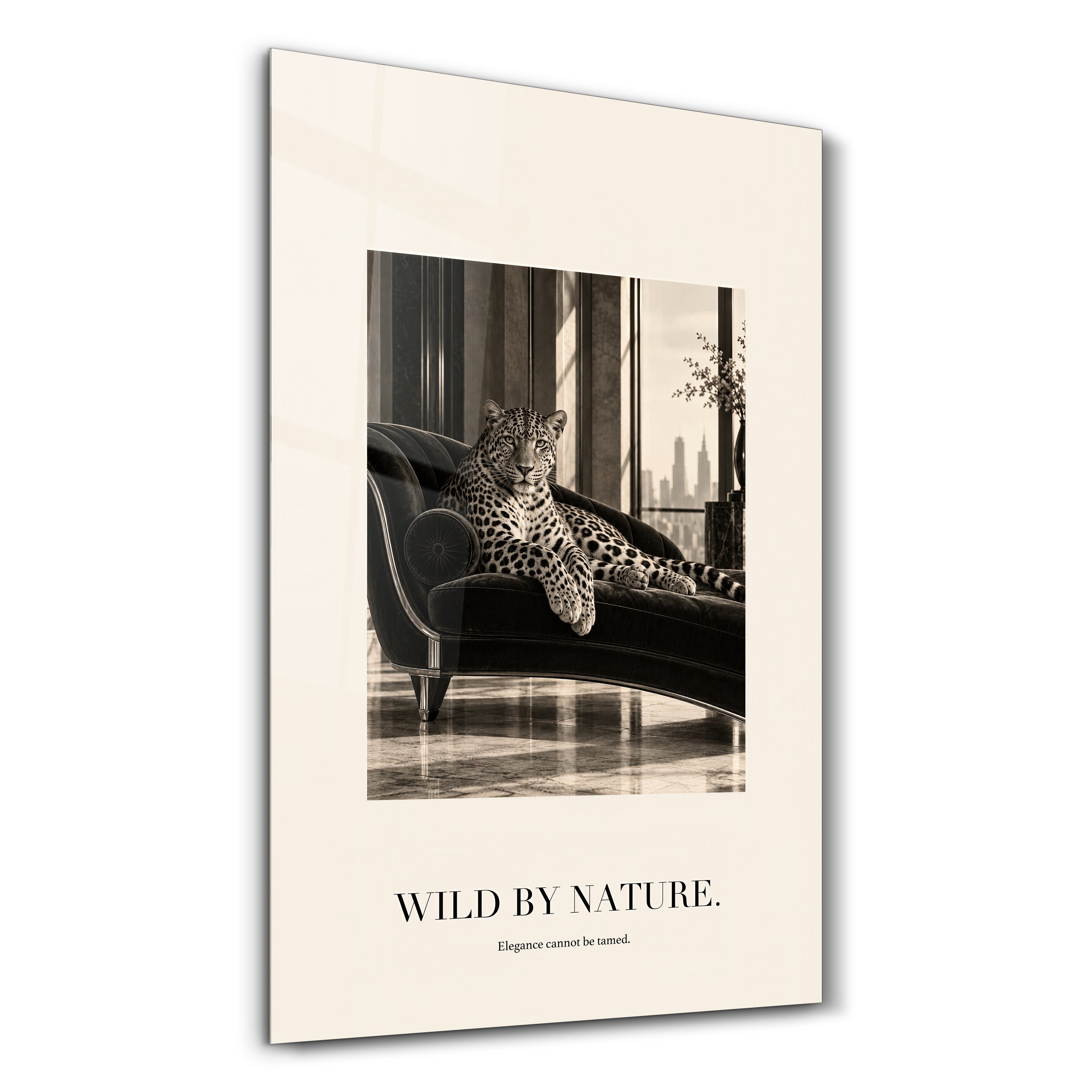 Wild by Nature glass wall art by Artdesigna, showcasing a nature-inspired design on glass