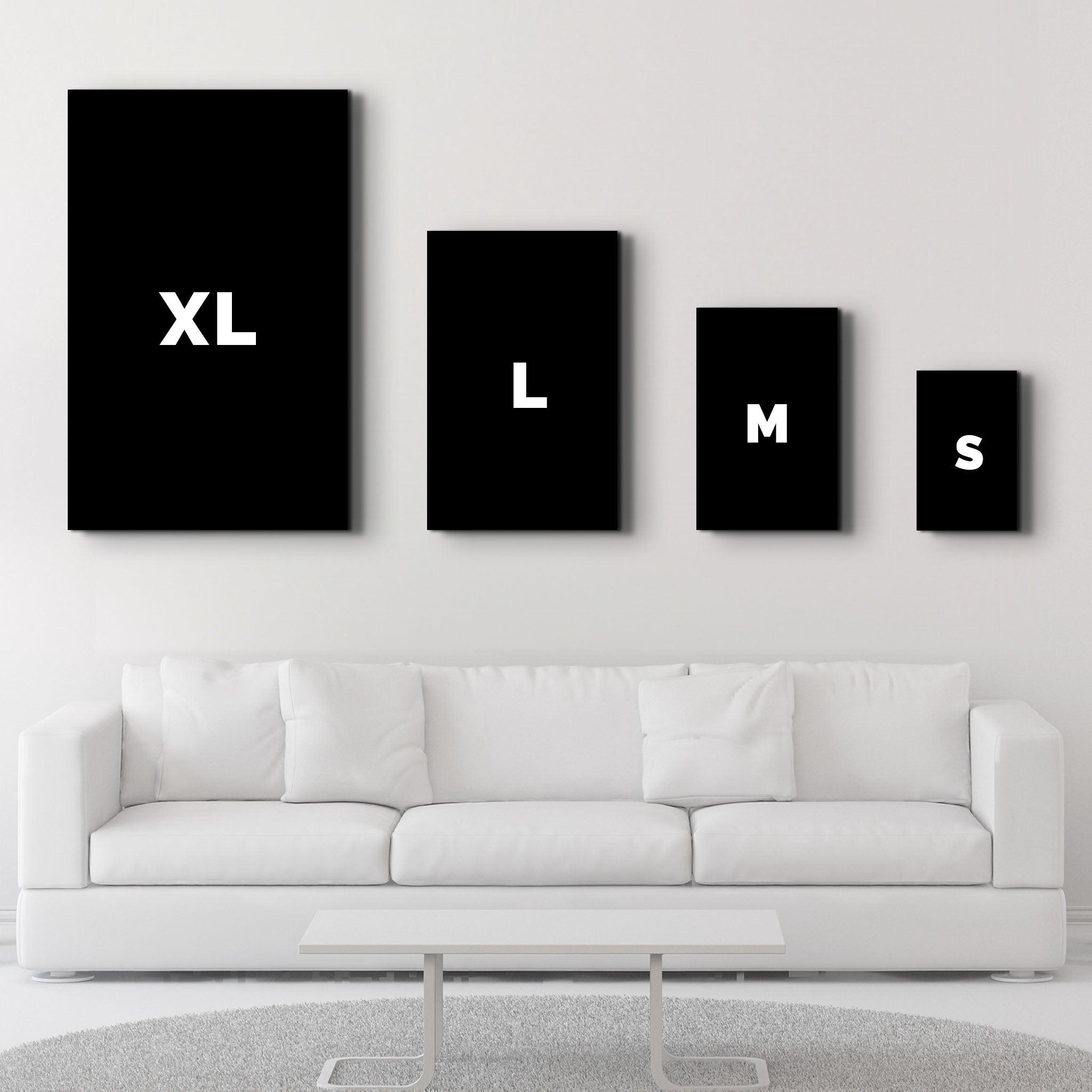 Artdesigna The Slow Club Café Table glass wall art size chart