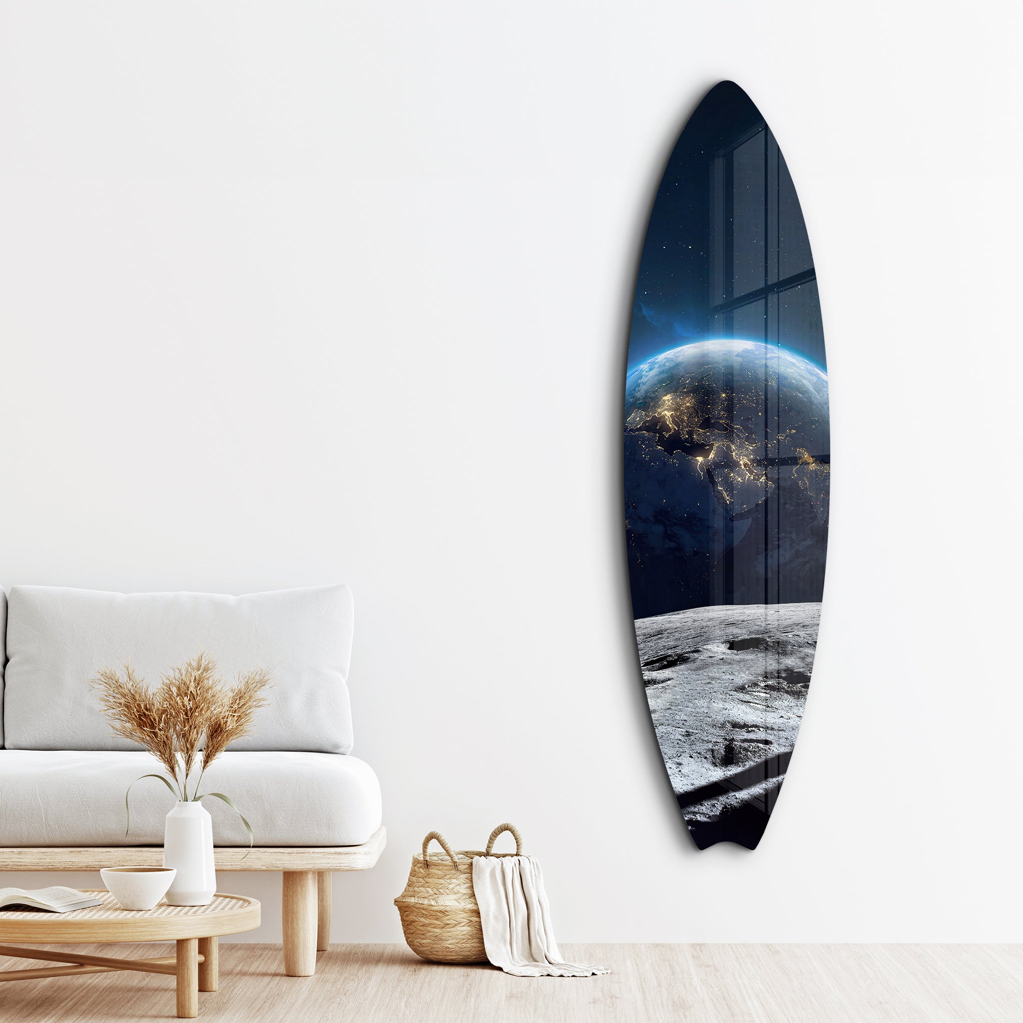 Cosmic Ride | Surfboard Glass Wall Art