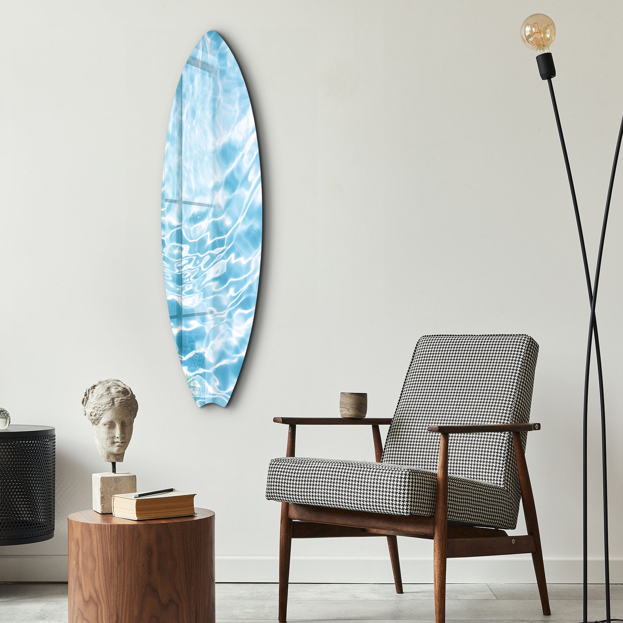 Aqua Dreams | Surfboard Glass Wall Art