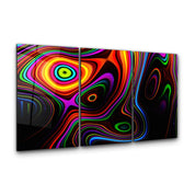 ・"Twisted Rainbow - Trio"・Glass Wall Art - ArtDesigna Glass Printing Wall Art