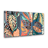 ・"Leaves Illustration - Trio"・Glass Wall Art