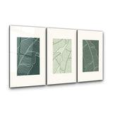 ・"Tropical Leaves - Trio"・Glass Wall Art