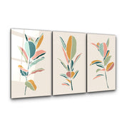 ・"Colors on Branches - Trio"・Glass Wall Art