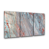 Coral Patina Trio | Glass Wall Art