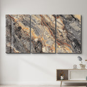 Obsidian Gold Trio | Glass Wall Art
