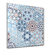 Blue Italian Ceramic Tiles Collection | Glass Wall Art - Artdesigna