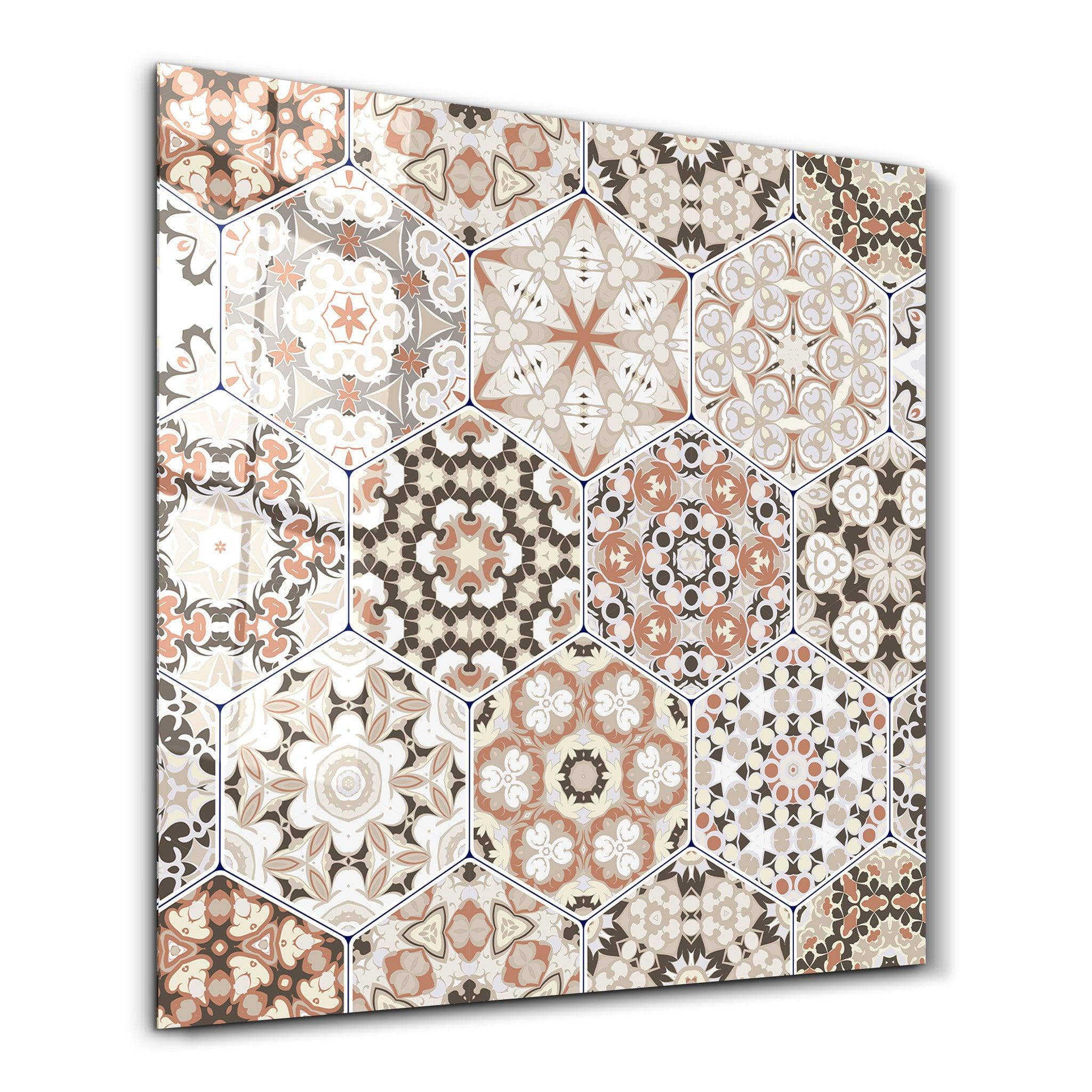 Beige Brown Italian Ceramic Tiles Collection | Glass Wall Art - Artdesigna