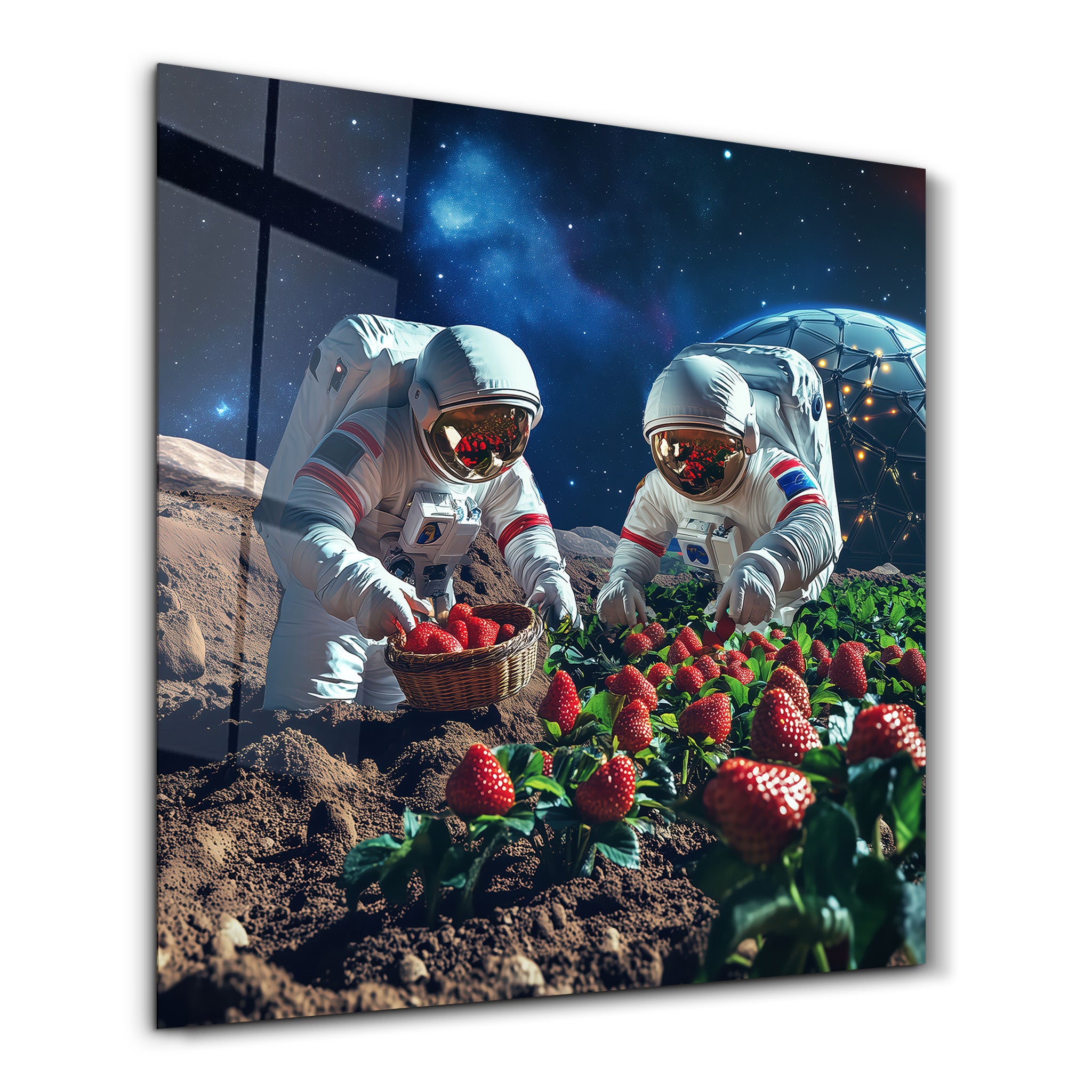 Space Farming | Glass Wall Art