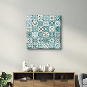 Turquoise Italian Ceramic Tiles Collection | Glass Wall Art - Artdesigna