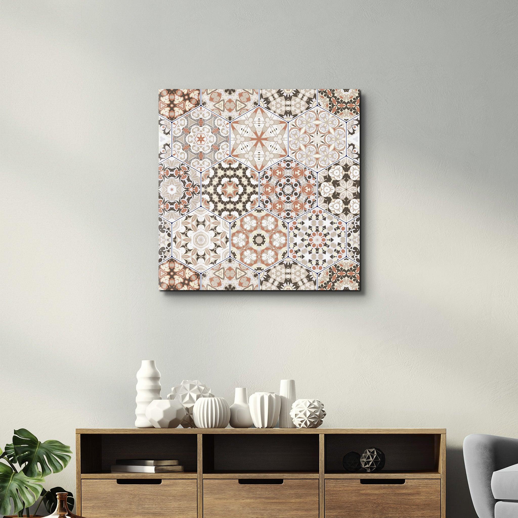 Beige Brown Italian Ceramic Tiles Collection | Glass Wall Art - Artdesigna