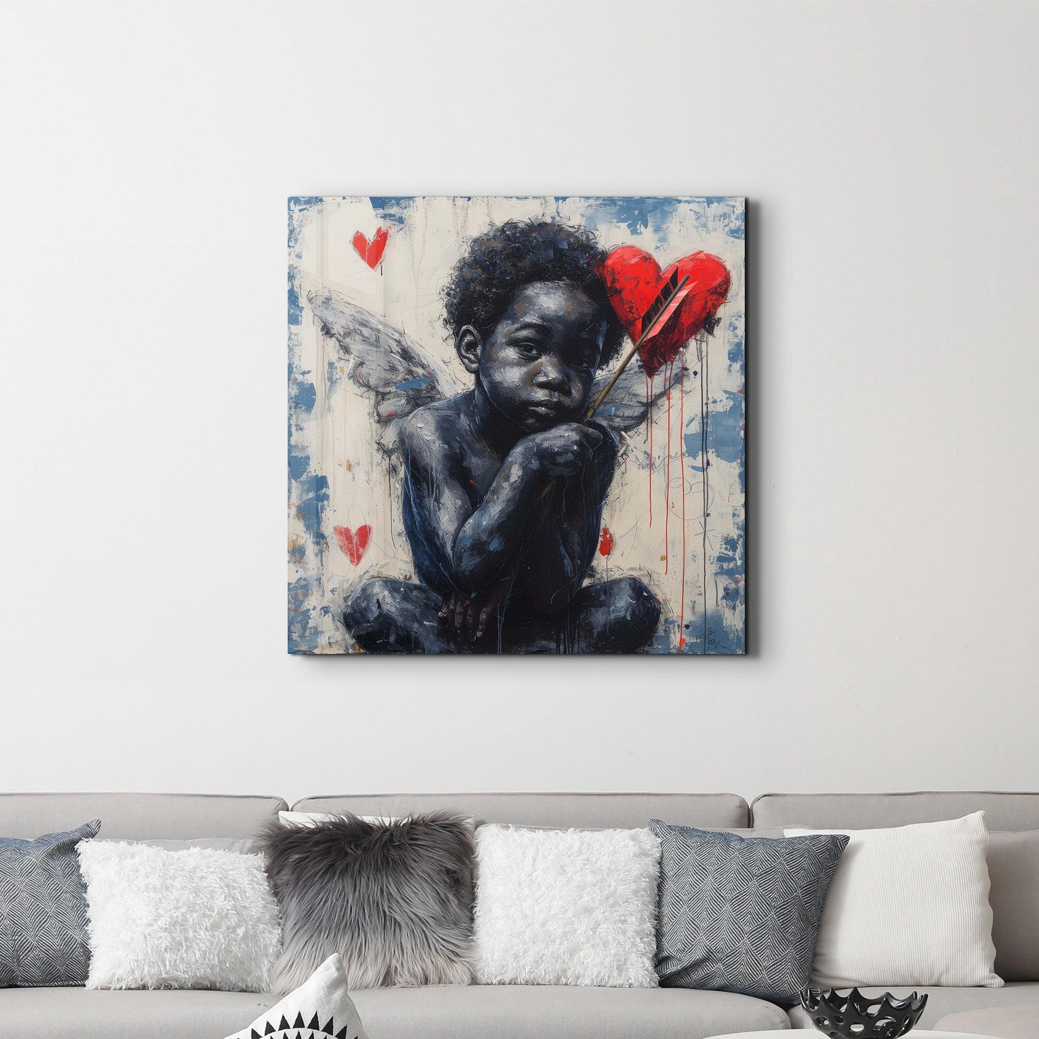 Little Angel Street Art | Glass Wall Art - Artdesigna