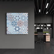 Blue Italian Ceramic Tiles Collection | Glass Wall Art - Artdesigna