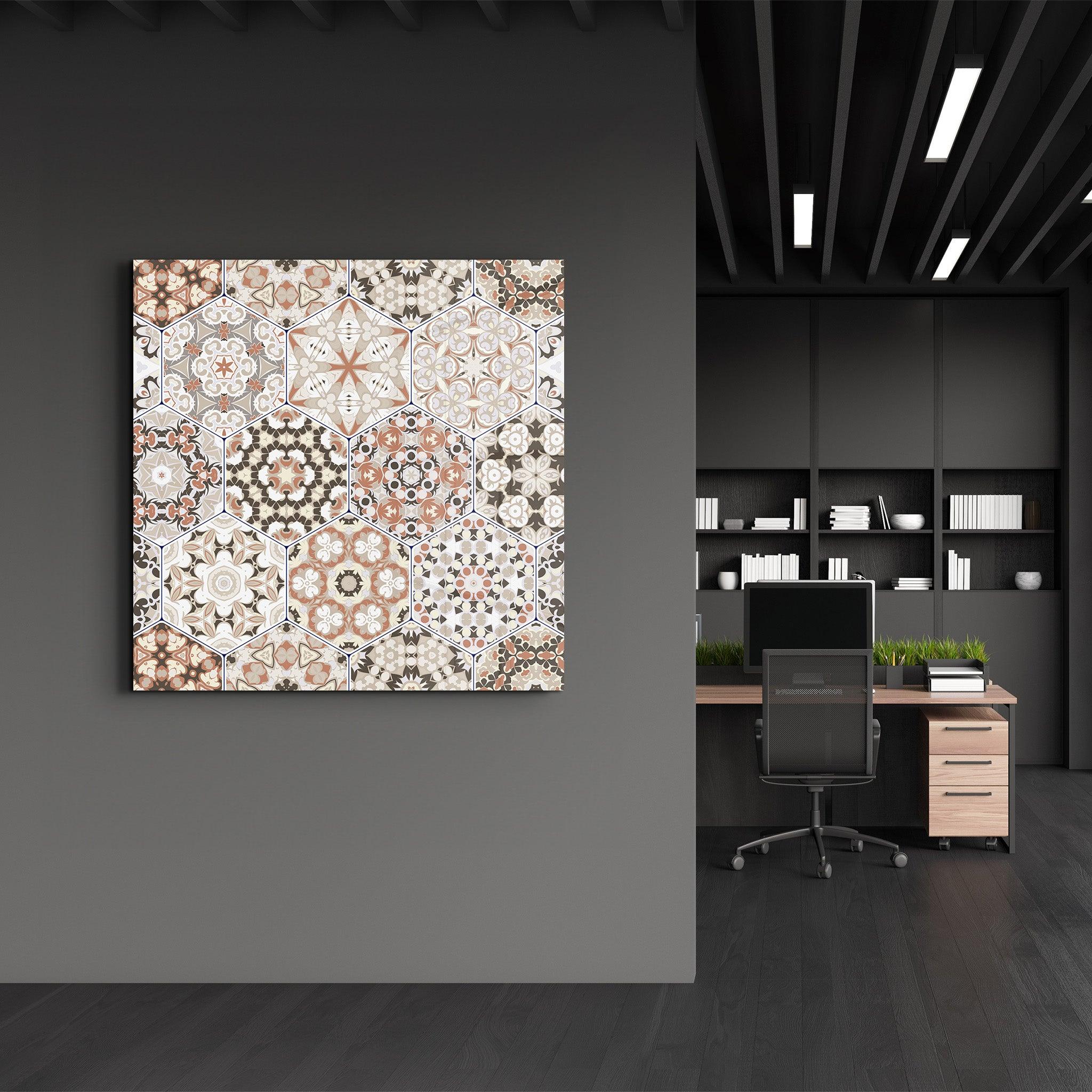 Beige Brown Italian Ceramic Tiles Collection | Glass Wall Art - Artdesigna