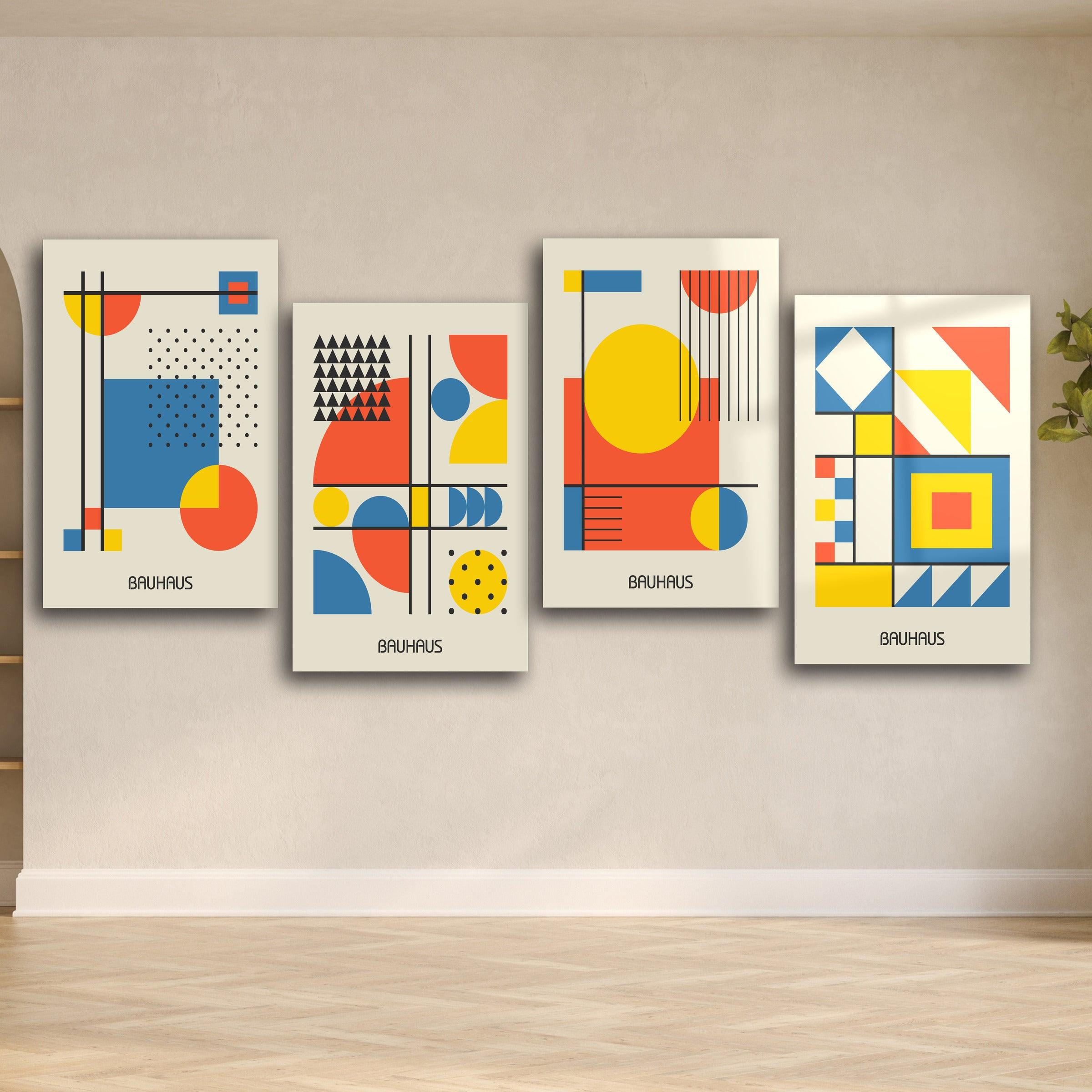 ."Bauhaus Quadro". Contemporary Gallery Collection Glass Wall Art - ArtDesigna Glass Printing Wall Art