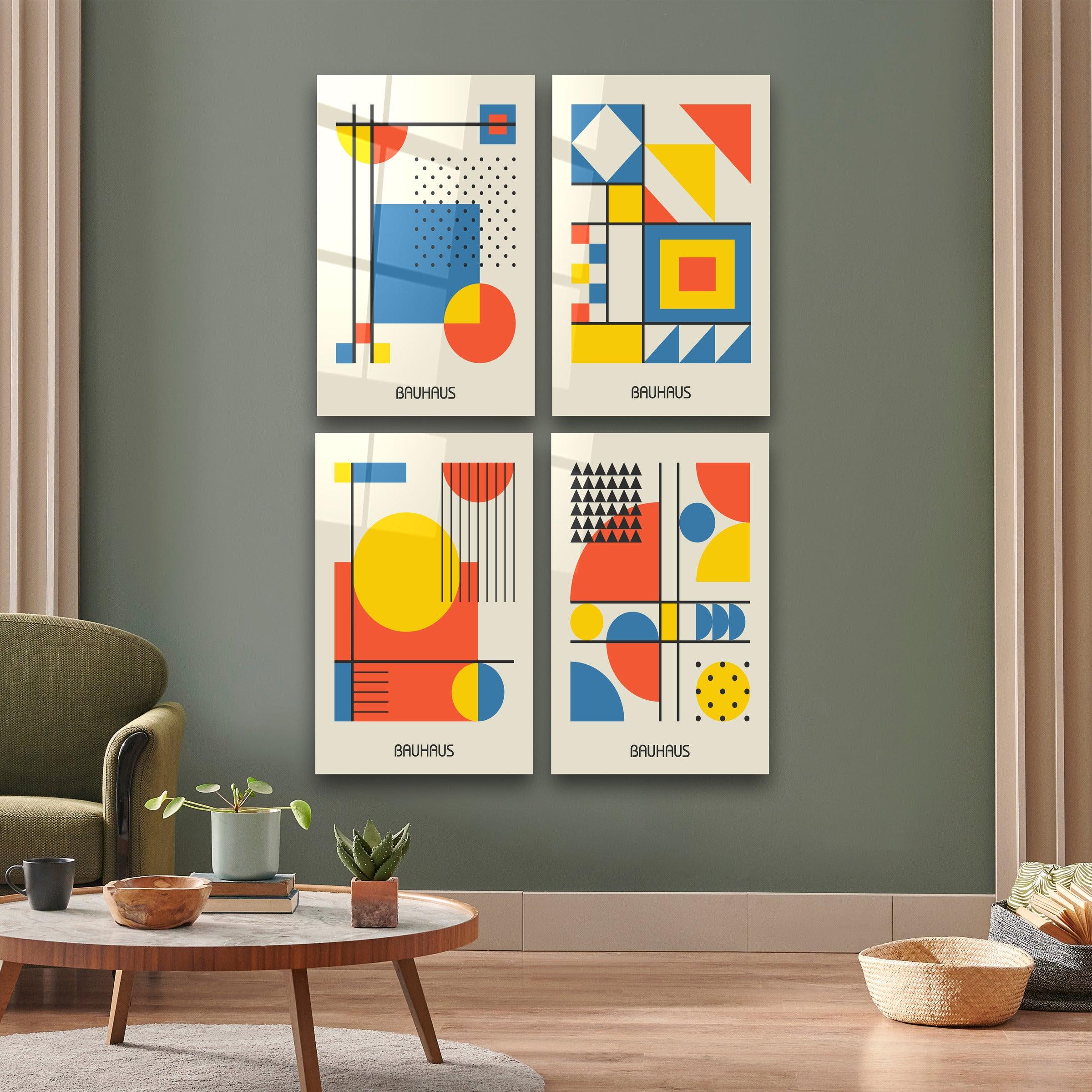 ."Bauhaus Quadro". Contemporary Gallery Collection Glass Wall Art - ArtDesigna Glass Printing Wall Art