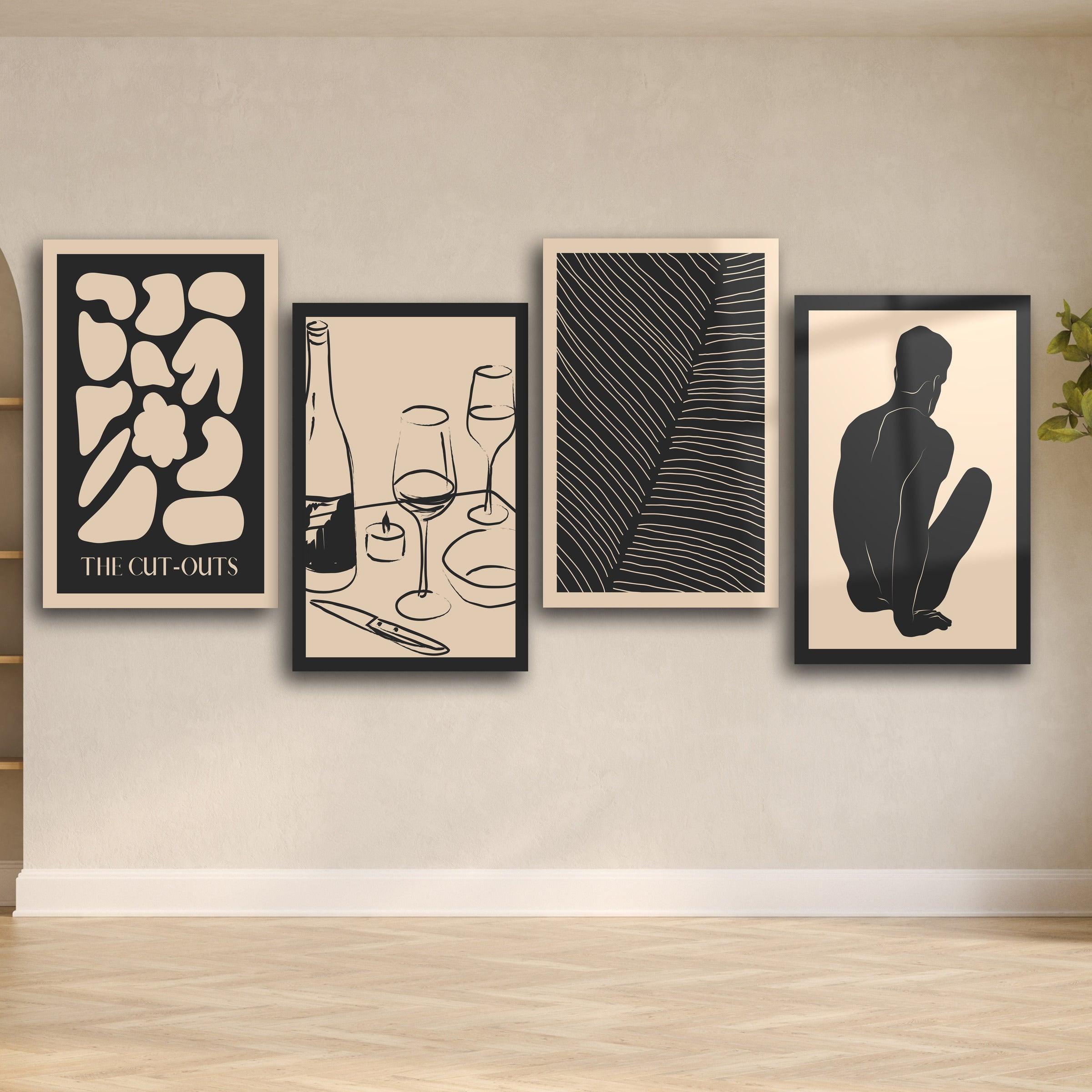 ."The Cut Outs Quadro v4". Contemporary Gallery Collection Glass Wall Art - ArtDesigna Glass Printing Wall Art