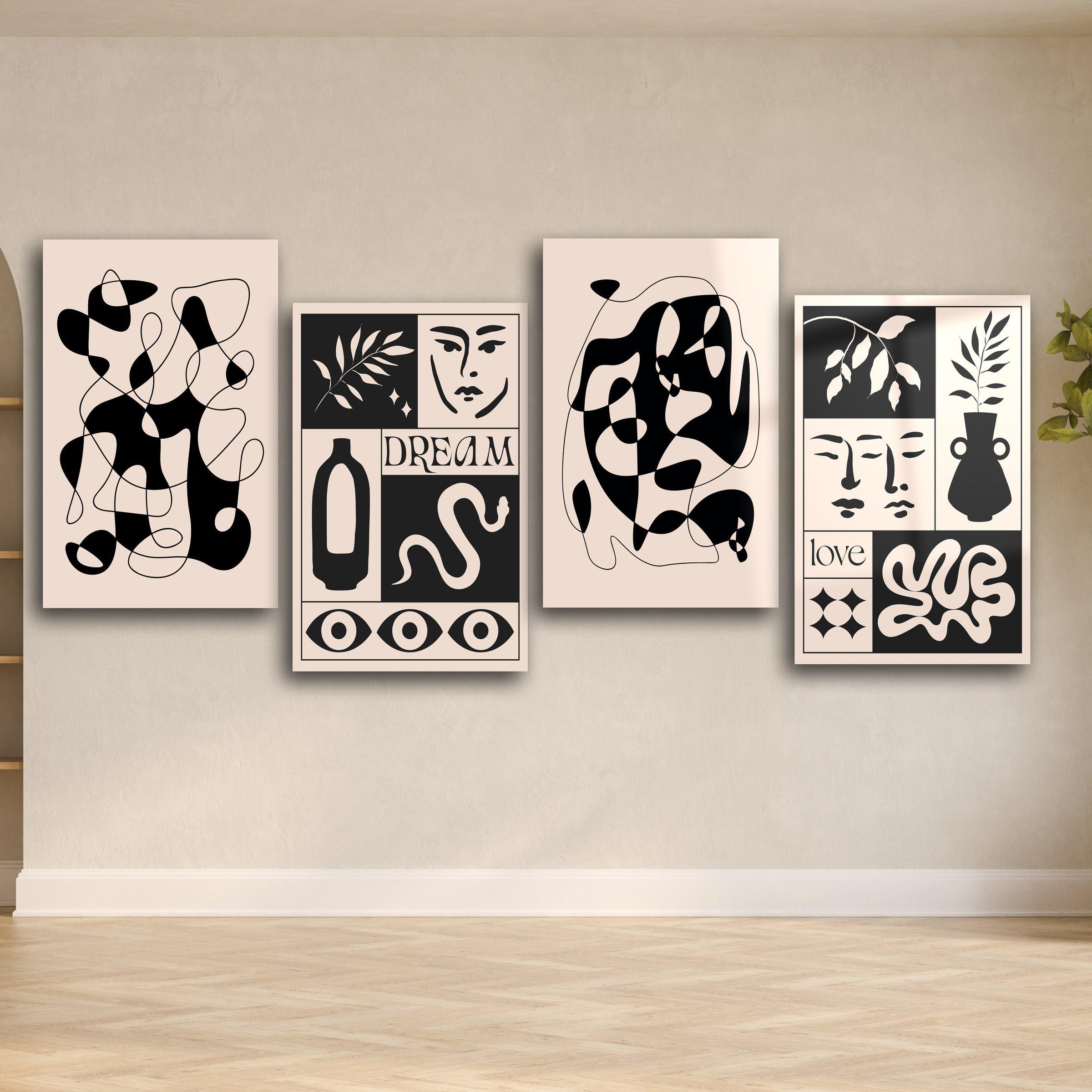 ."Dream & Love". Contemporary Gallery Collection Glass Wall Art - ArtDesigna Glass Printing Wall Art