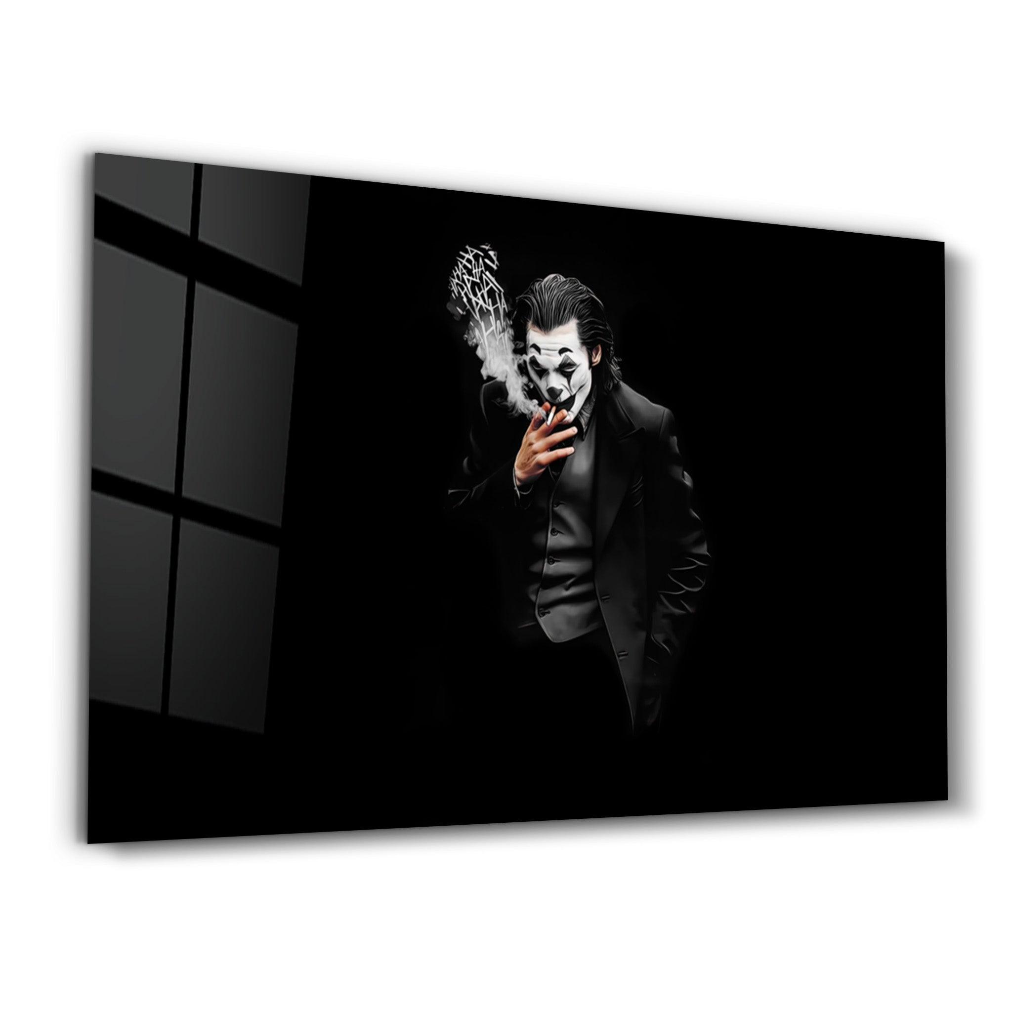 Joker - Haha | Designer's Collection Glass Wall Art - Artdesigna