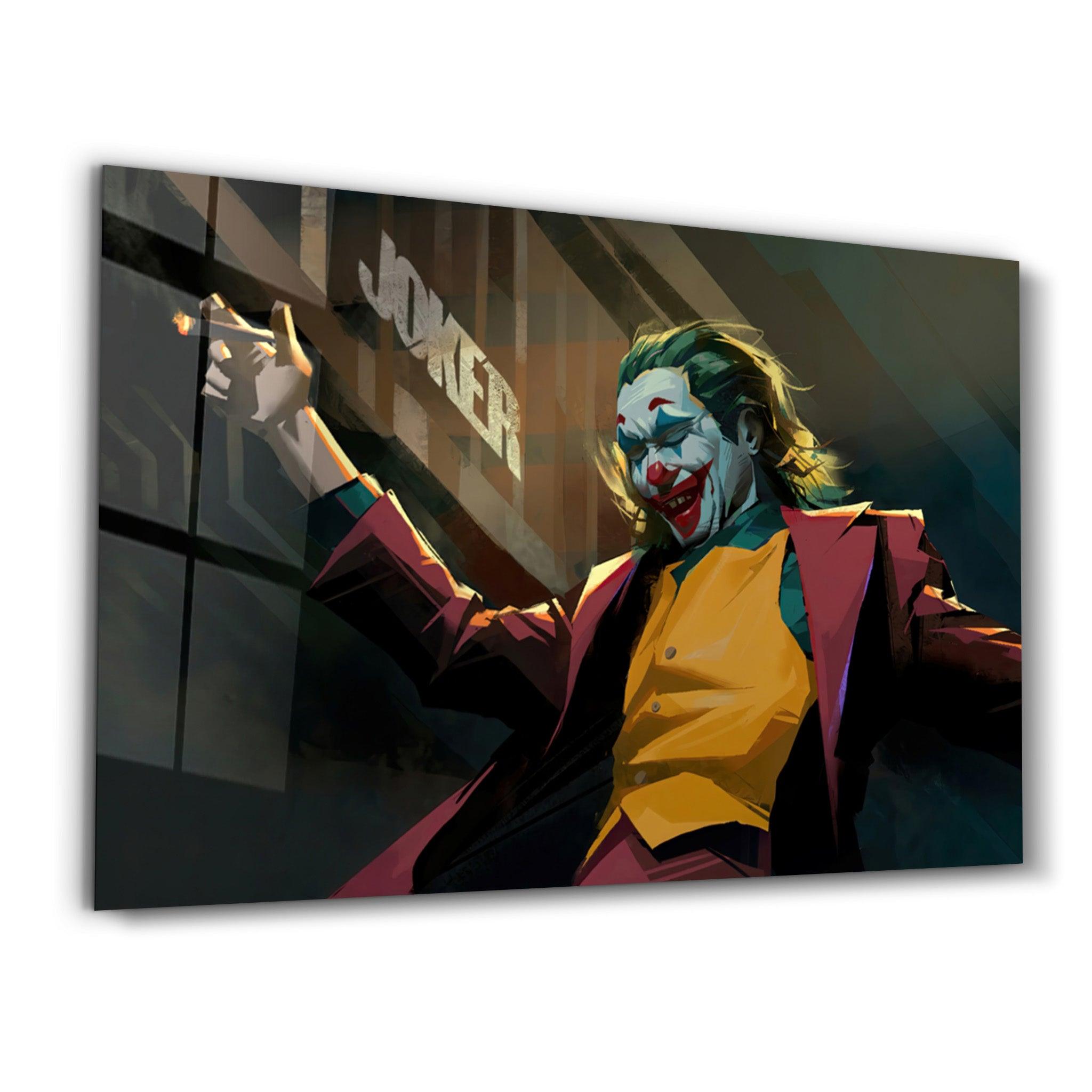 Abstract Joker | Glass Wall Art - Artdesigna