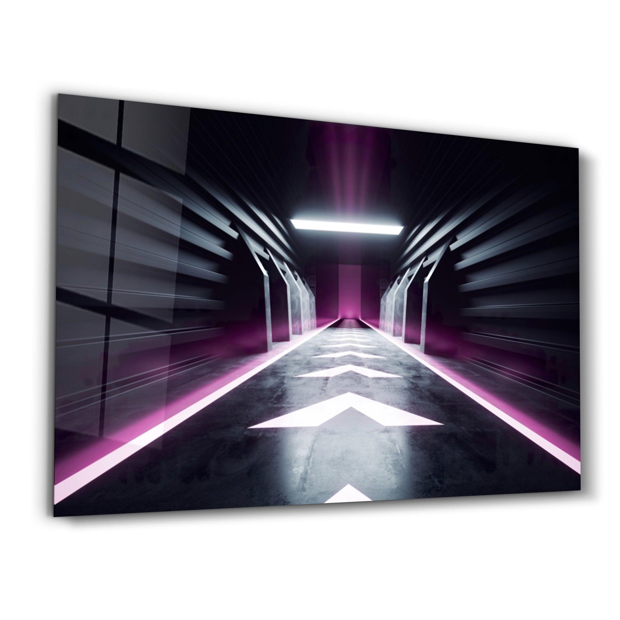 Mystic Purple Gate | Glass Wall Art - Artdesigna