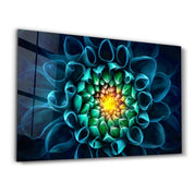 Sun Inside the Flower | Glass Wall Art - Artdesigna