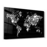 Music World Map | Glass Wall Art