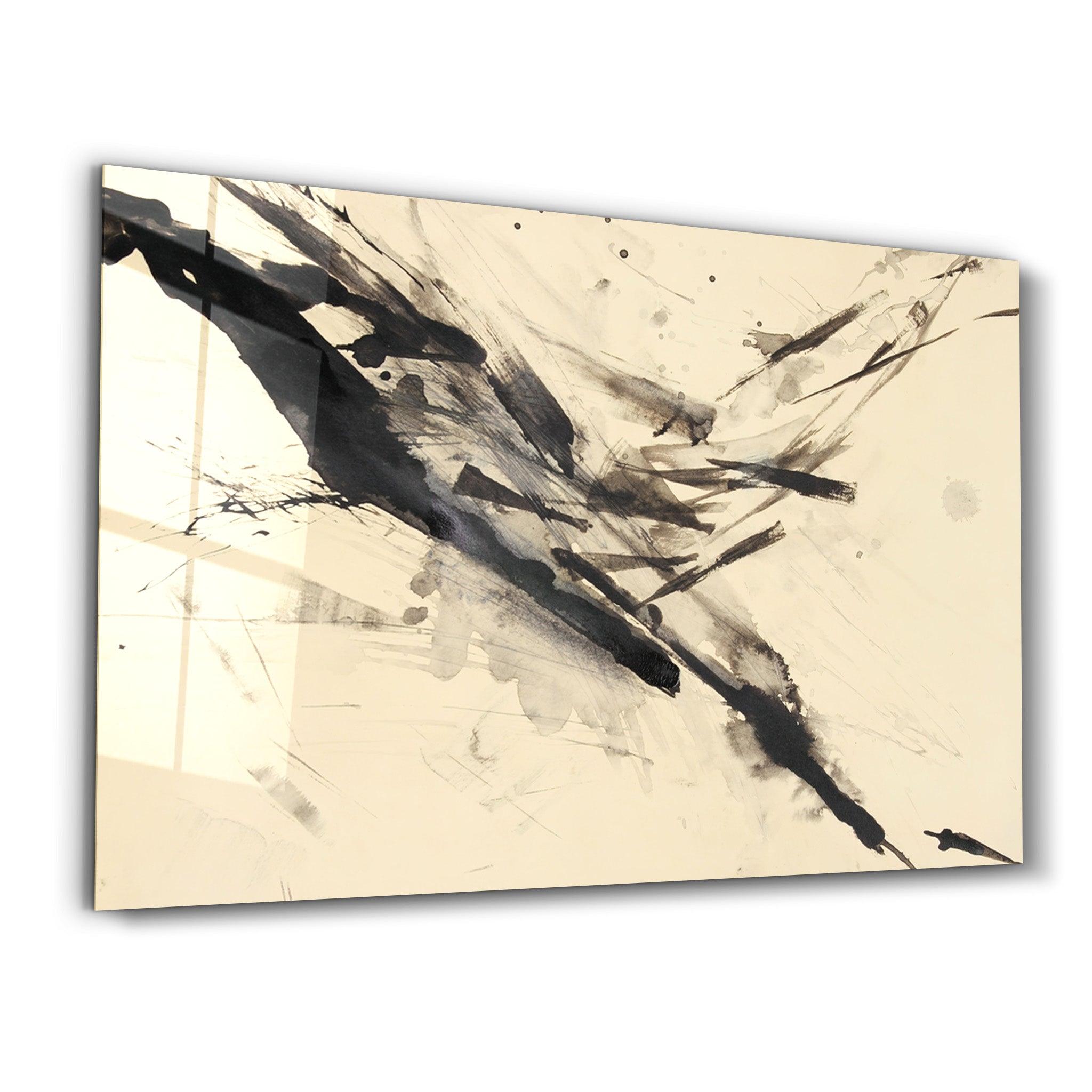 Abstract Brush Strokes | Glass Wall Art - Artdesigna