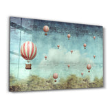 Abstract Air Balloons | Glass Wall Art