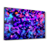 The Colorful Jellyfishes | Glass Wall Art