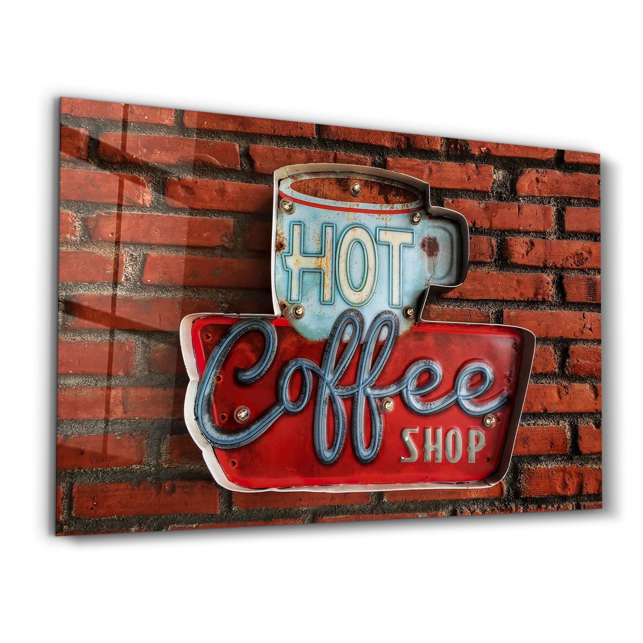 Antique Cafe | Glass Wall Art - Artdesigna