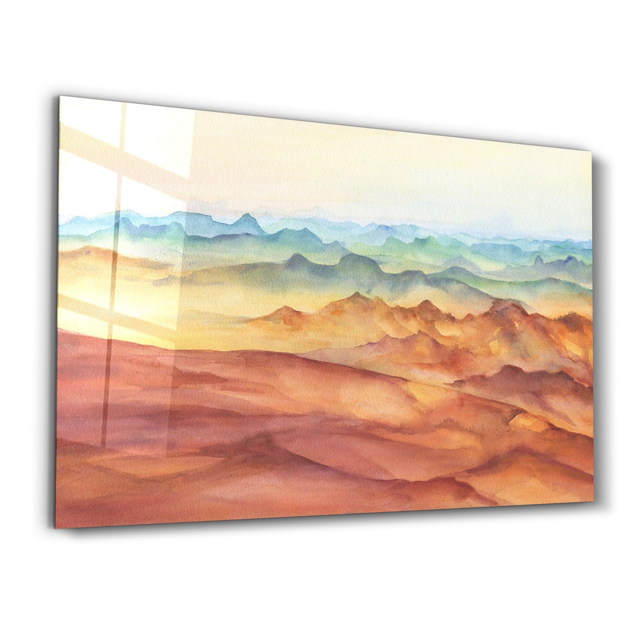 The Colorful Watercolor | Glass Wall Art - Artdesigna