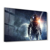 The Cool Astronaut In Space | Glass Wall Art