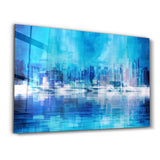 The Fuzzy Cityscape Of New York | Glass Wall Art