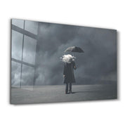 The Cloud Head | Glass Wall Art - Artdesigna