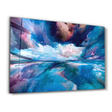 Blue Clouds | Glass Wall Art