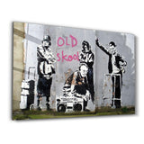 Banksy Old Skool | Glass Wall Art