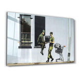 Banksy Looting Soldiers | Glass Wall Art