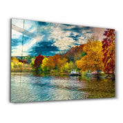 Silence of Autumn | Glass Wall Art - Artdesigna