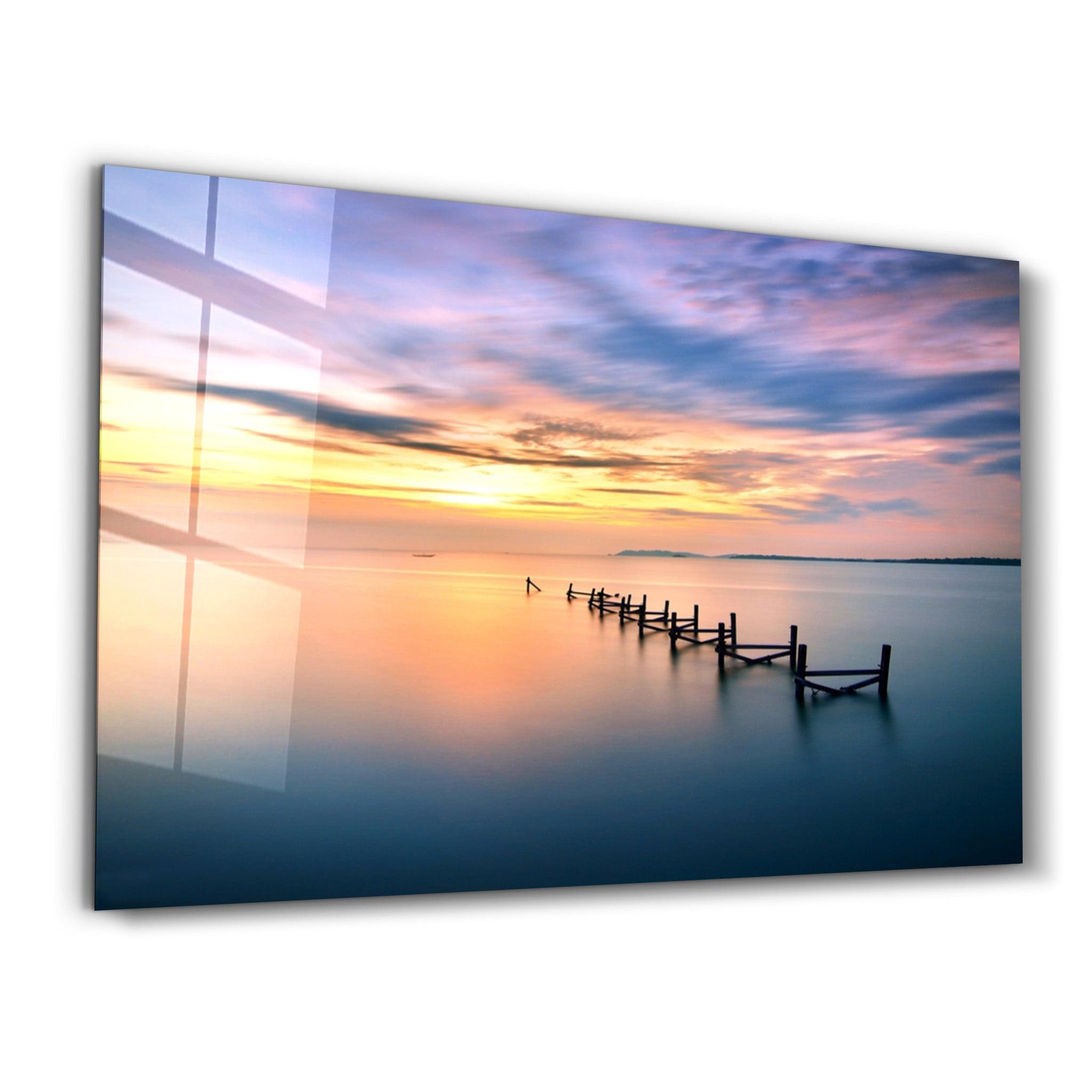 Sunset | Glass Wall Art - Artdesigna