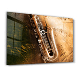 Music (Saxophone) | Glass Wall Art