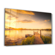 Pier 13 | Glass Wall Art - Artdesigna