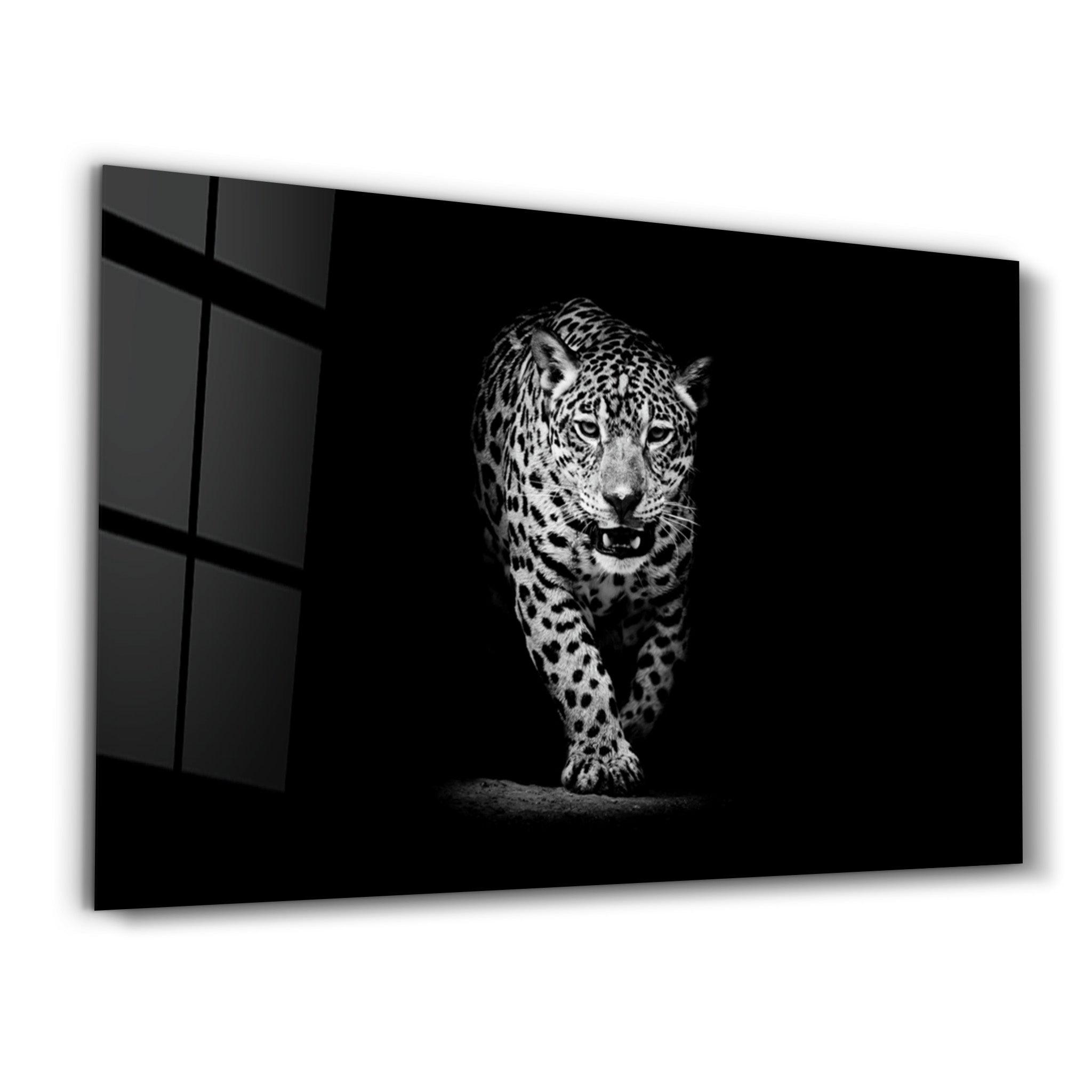 The Majestic Hunter's Reflection | Glass Wall Art - Artdesigna