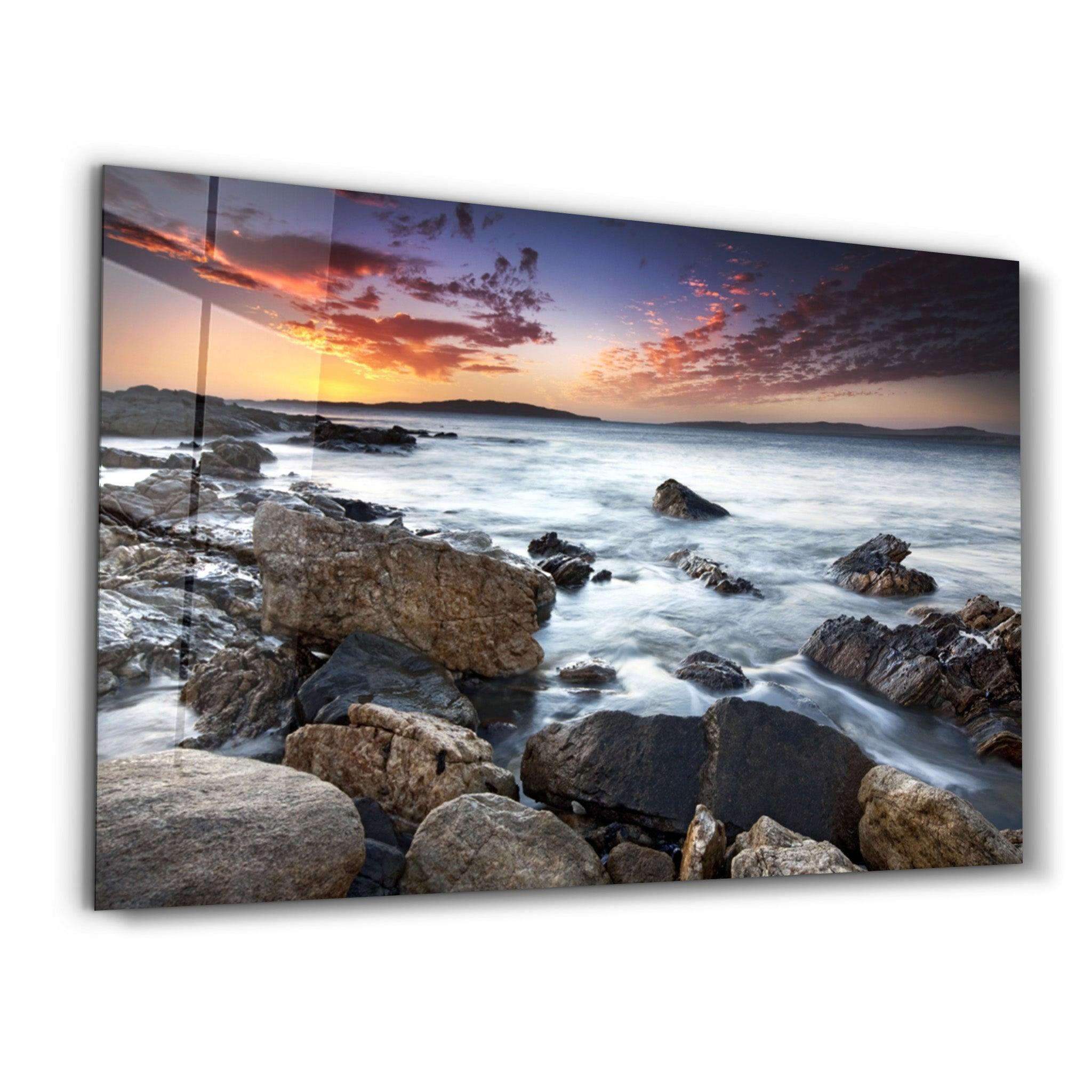 Sea Landscape | Glass Wall Art - Artdesigna