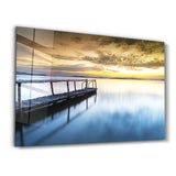 Sunset on the Beach | Glass Wall Art