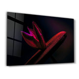 Red Leaf | Glass Wall Art
